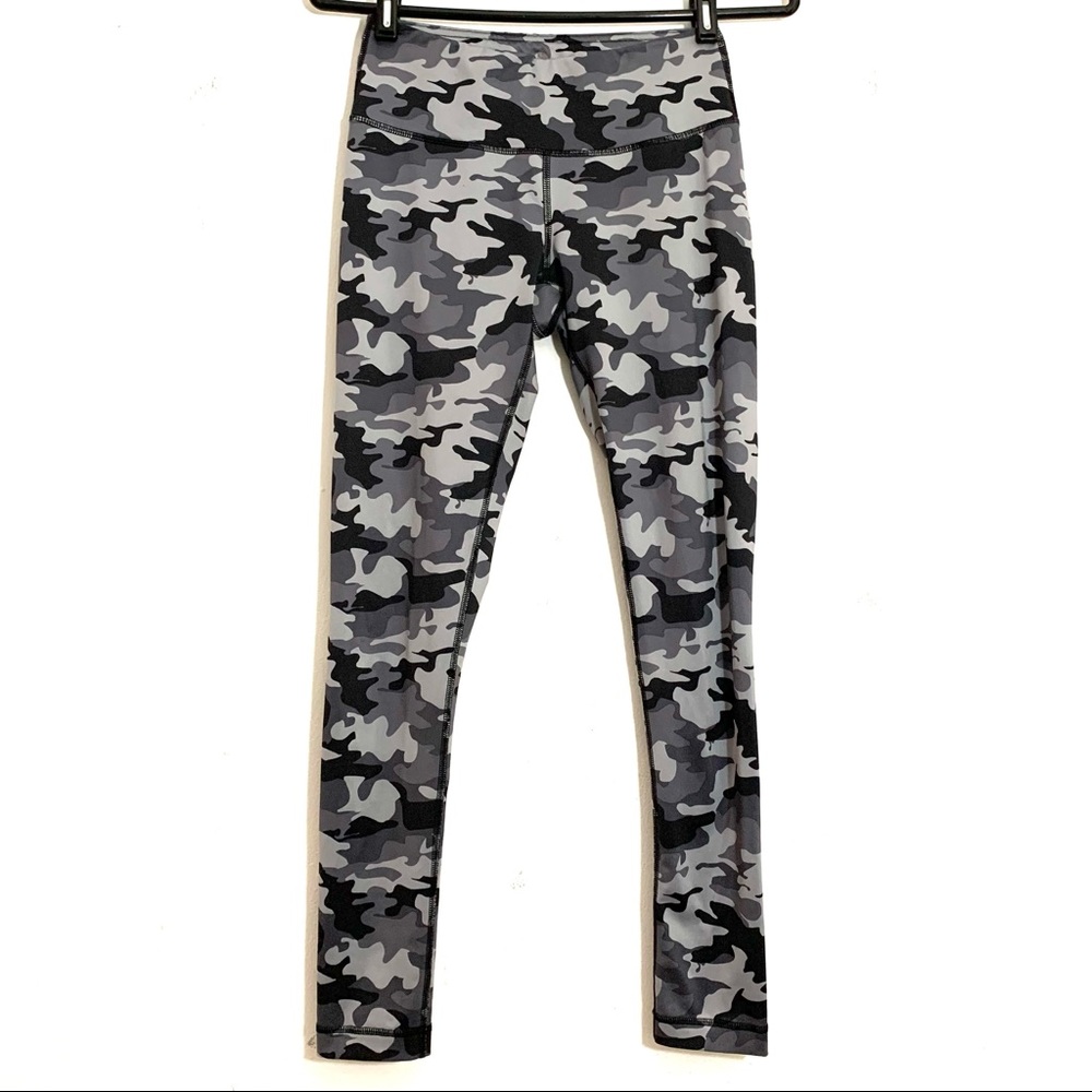 90’ degree Camo workout athletic leggings high waist full length black grey  XS